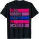 Nobody Knows I'm Bisexual Bi Pride LBGTQ T-Shirt - T-Shirt | Black