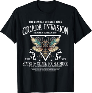 Cicadas Reunion Tour: Cicadas Invasion Summer Scream 2024 T-Shirt - T-Shirt | Black