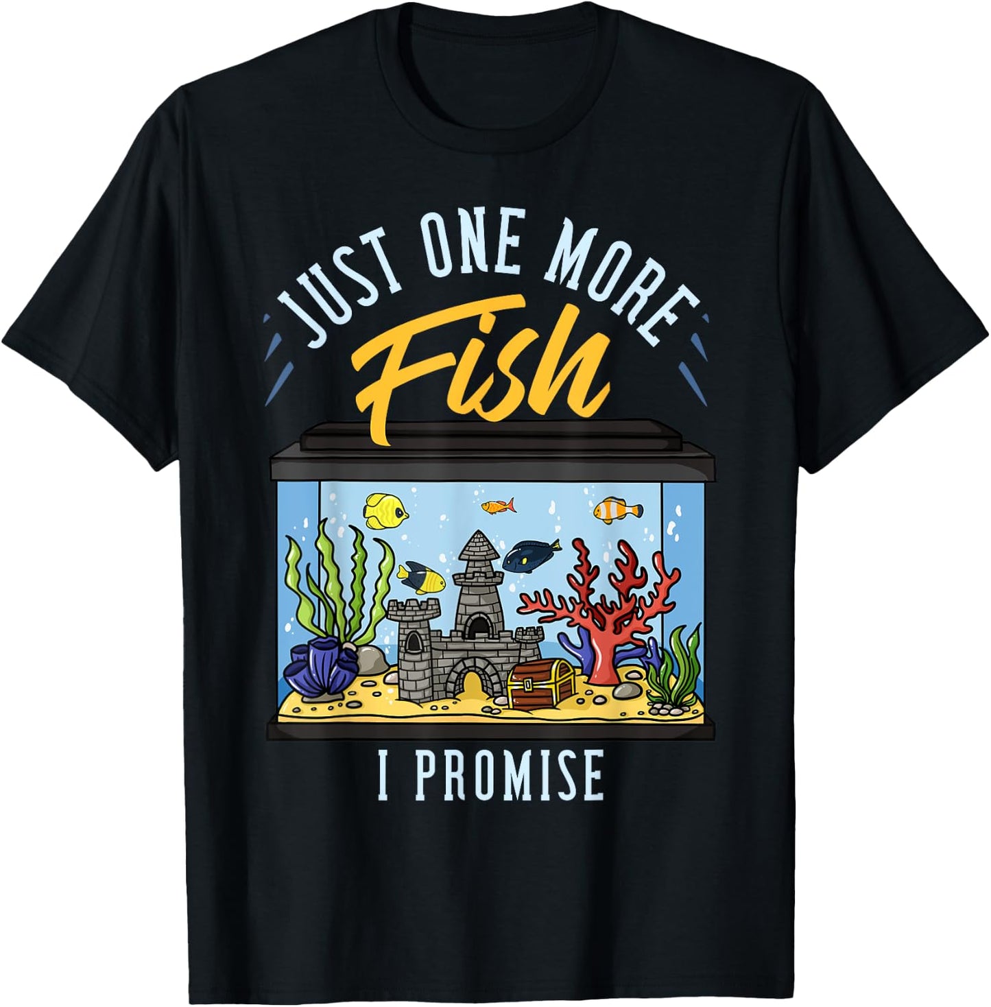 Fish Tank Aquarium Gift Saltwater Aquascaping T-Shirt - T-Shirt | Black