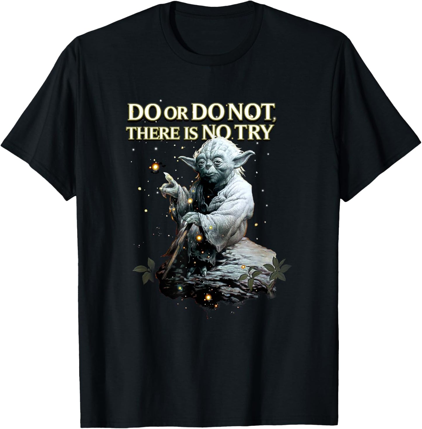Star Wars Classic Do Or Do Not There Is No Try Yoda Portrait T-Shirt - T-Shirt | Black
