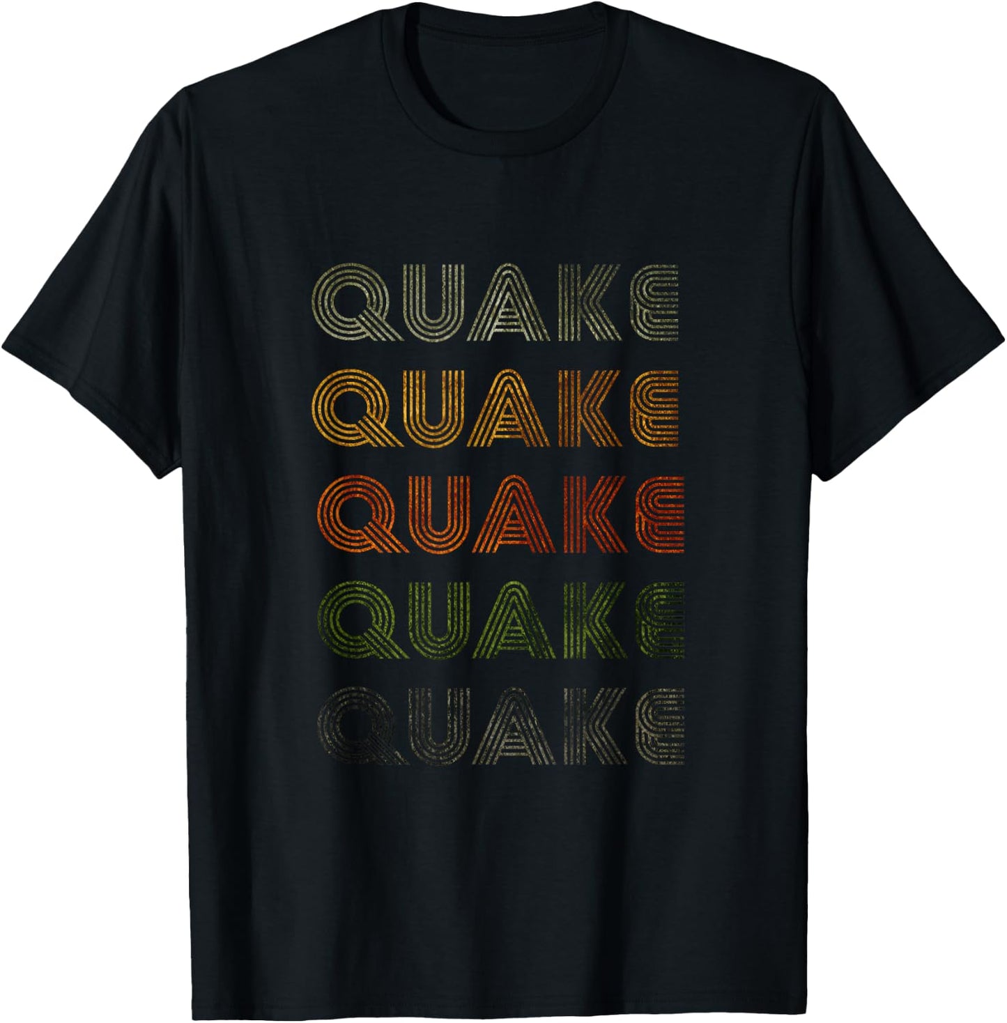 Love Heart Quake Grunge Vintage Style Black Quake T-Shirt - T-Shirt | Black