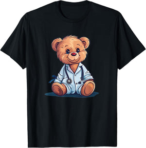 Fun Nurse Costume for Teddy Bear Lovers T-Shirt - T-Shirt | Black