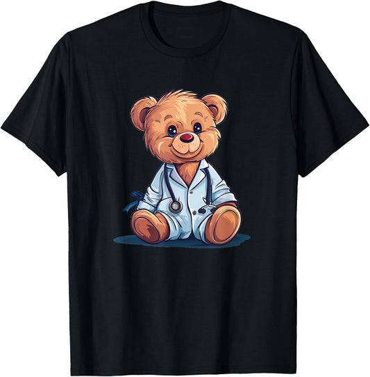 Fun Nurse Costume for Teddy Bear Lovers T-Shirt - T-Shirt | Black