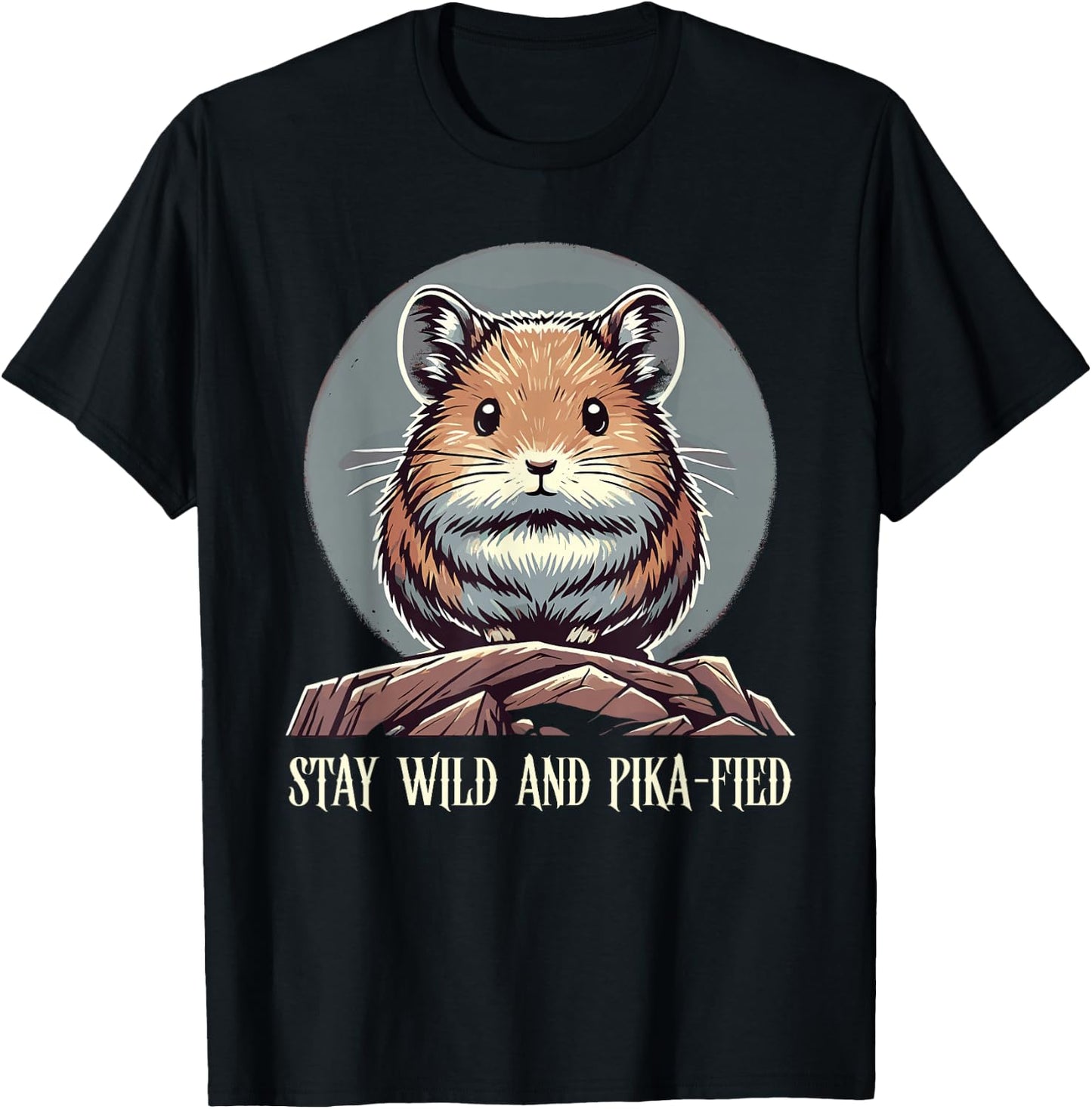 Adorable American Pika Habitat And Conservation Design T-Shirt - T-Shirt | Black