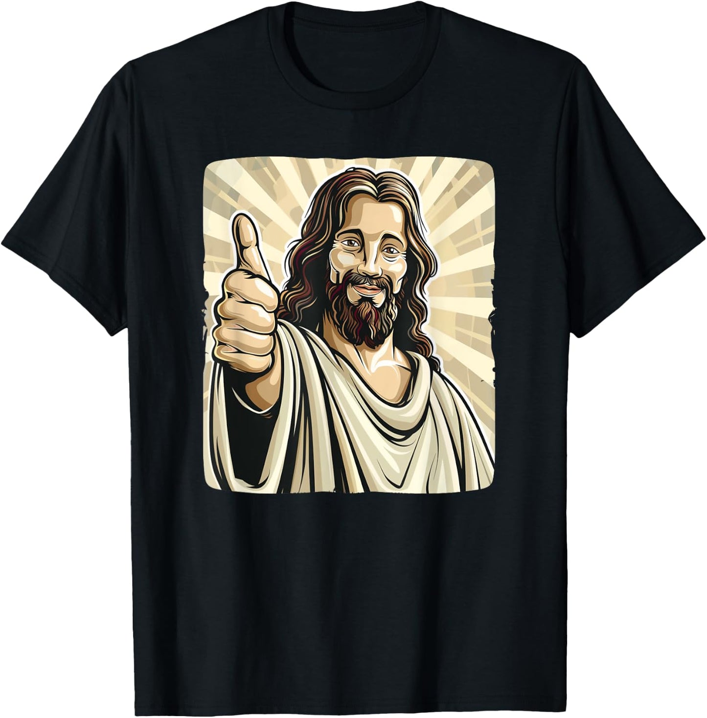 Funny thumb up with Jesus Christ Costume T-Shirt - T-Shirt | Black