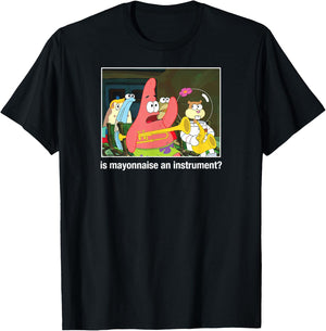 Spongebob Squarepants - Patrick Mayonnaise an Instrument T-Shirt - T-Shirt | Black