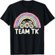 Team TK Retro Teacher Daisy Colorful - TK School Back Design T-Shirt - T-Shirt | Black