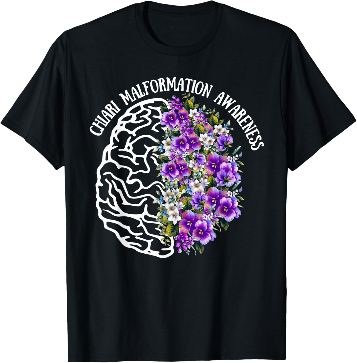 Chiari malformation - ACM awareness - zipperhead - brain T-Shirt - T-Shirt | Black