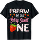 Papaw Of The Berry Sweet One Strawberry First Birthday T-Shirt - T-Shirt | Black