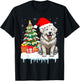 Great Pyrenees Christmas Lights Xmas Patou Pyrenean T-Shirt - T-Shirt | Black