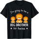 Kids I'm Going To Be A Big Brother To Twins Lion T-Shirt - T-Shirt | Black