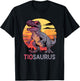 TioSaurus Dino Dinosaur Tio-Saurus T-Rex Funny Trex T-Shirt - T-Shirt | Black