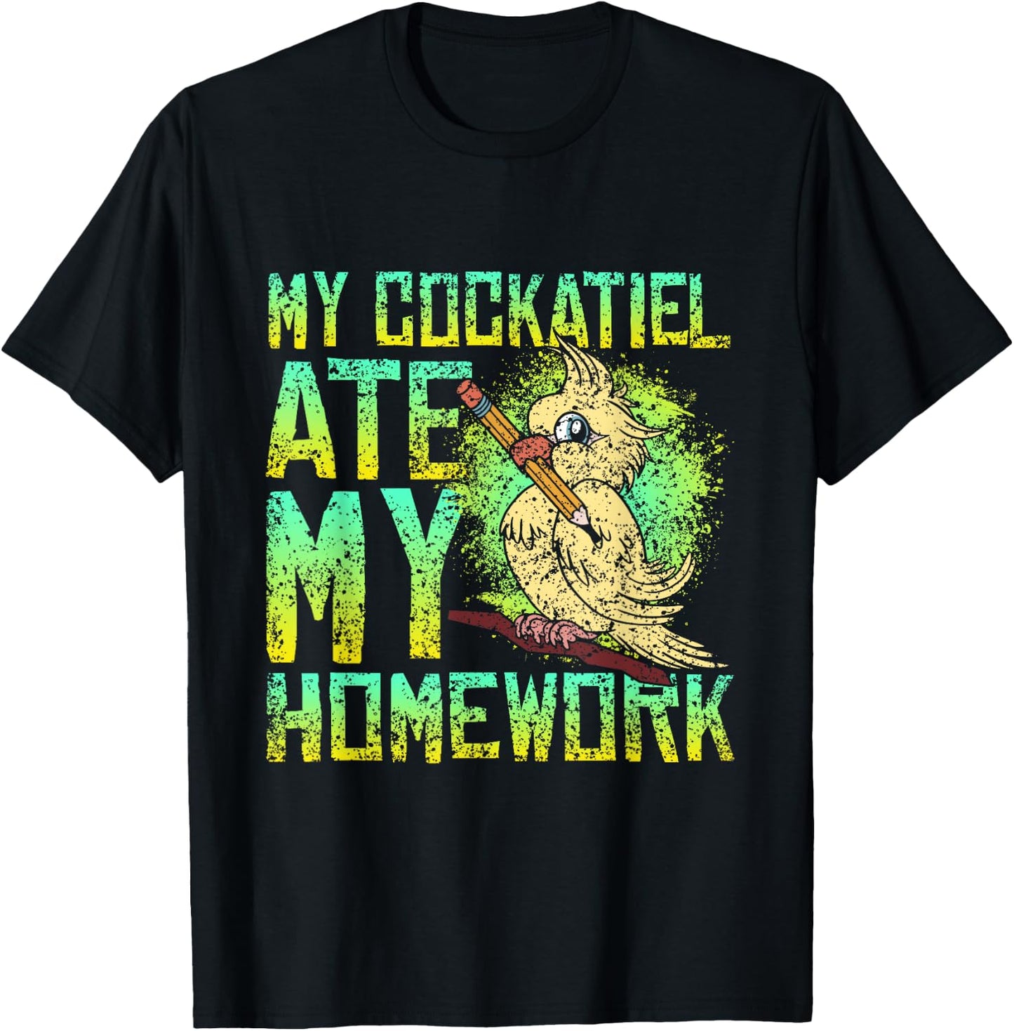 Lover Cockatiels Pets Cockatiel Birds -Child , Black, Small, Short Sleeve, , Classic Fit, Cockatiel Print, Humor, Holiday, Pet-Themed, All Seasons T-Shirt - T-Shirt | Black