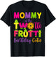 Funny Mommy Twotii Frutti Birthday Family 2nd Birthday Girl T-Shirt - T-Shirt | Black