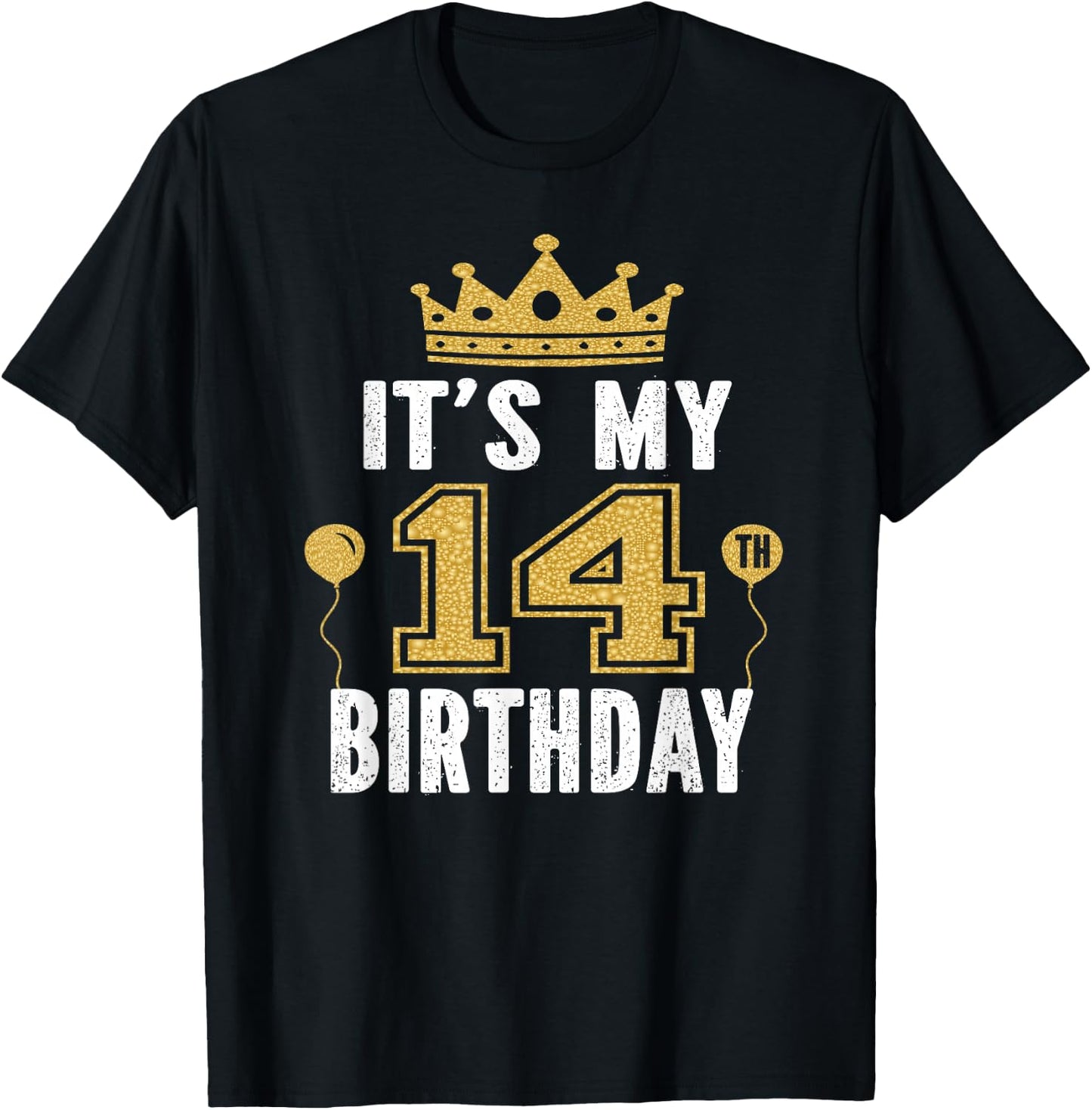 It's My 14th Birthday Gift 14 Years Old Boys and Girls T-Shirt - T-Shirt | Black