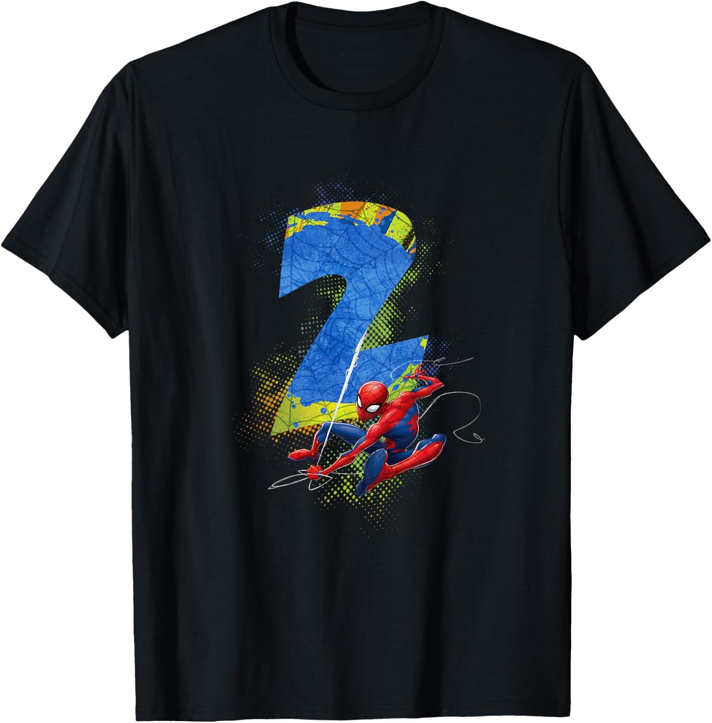 Marvel Super Heroes Spider-Man 2 Year Old Second Birthday T-Shirt - T-Shirt | Black
