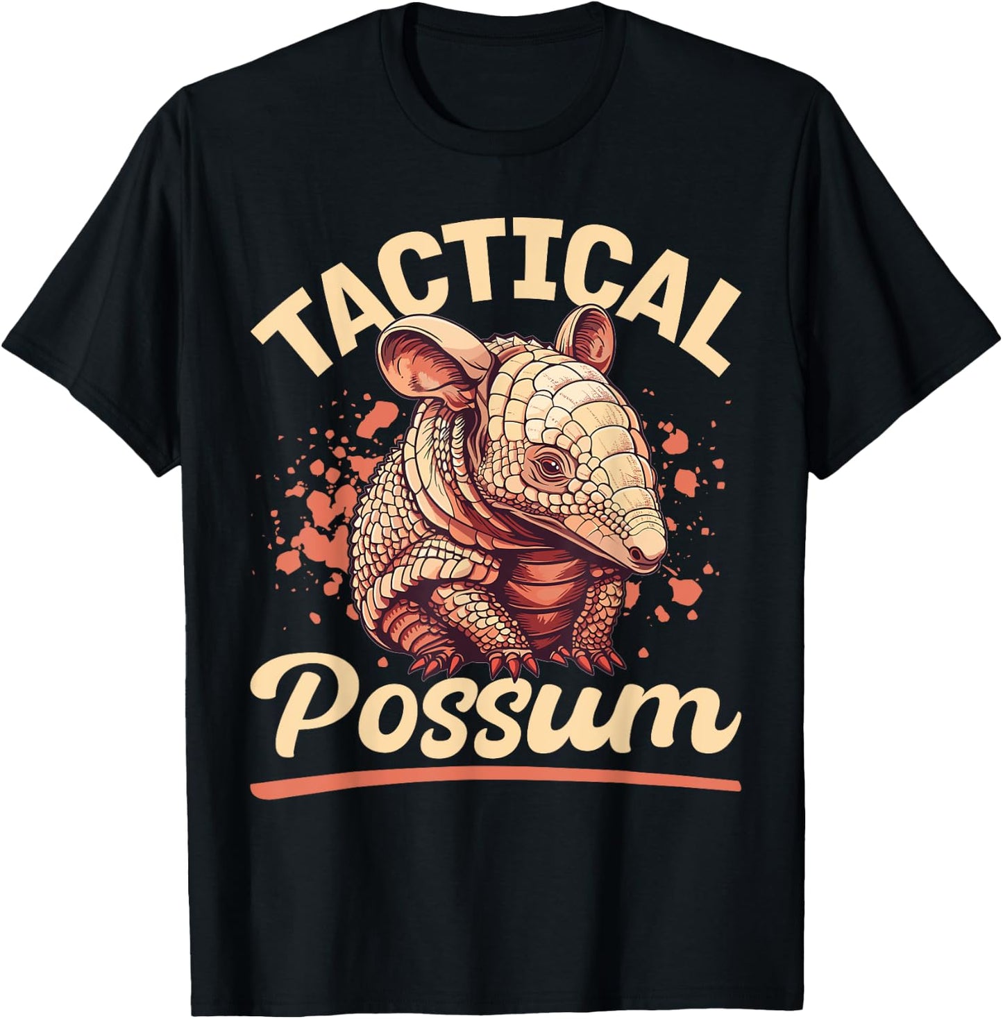 Funny Armadillo Animal Tactical Possum T-Shirt - T-Shirt | Black