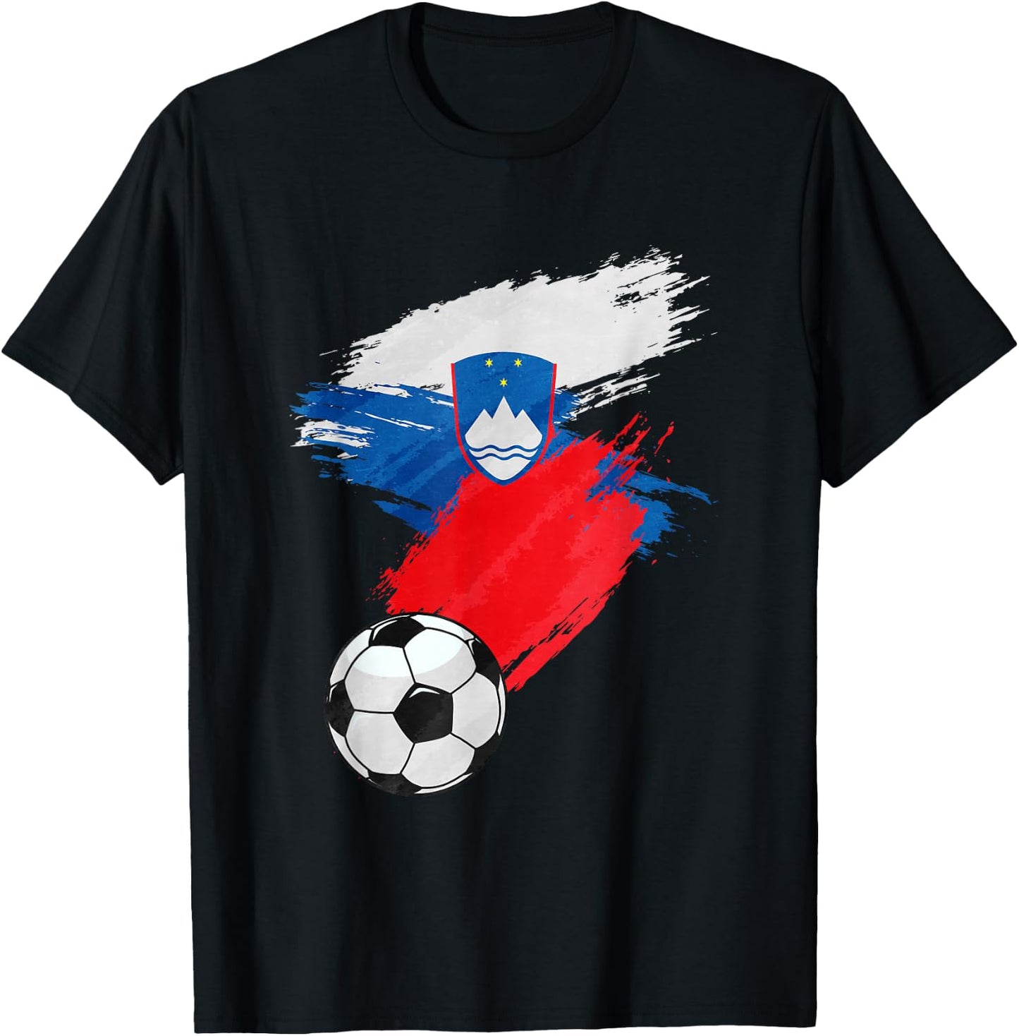 Slovenia Soccer Football Flag T-Shirt - T-Shirt | Black