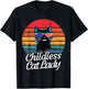 This Childless Cat Lady is Voting Kamala-Harris 2024 Retro T-Shirt - T-Shirt | Black