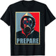 Distressed Prepper Gas Mask Poster | Bee prepared T-Shirt - T-Shirt | Black