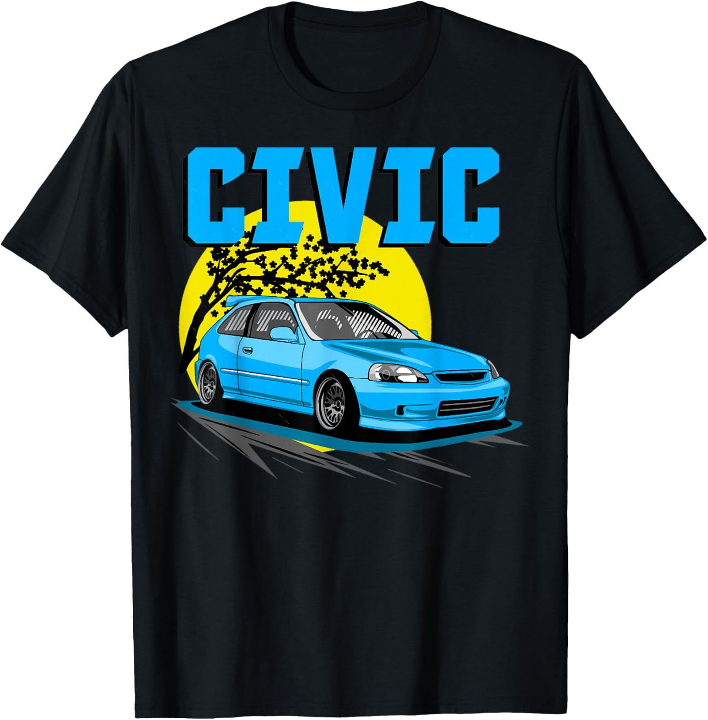 1997 CIVIC eg ek type r Hatchback car , Small, Black T-Shirt - T-Shirt | Black