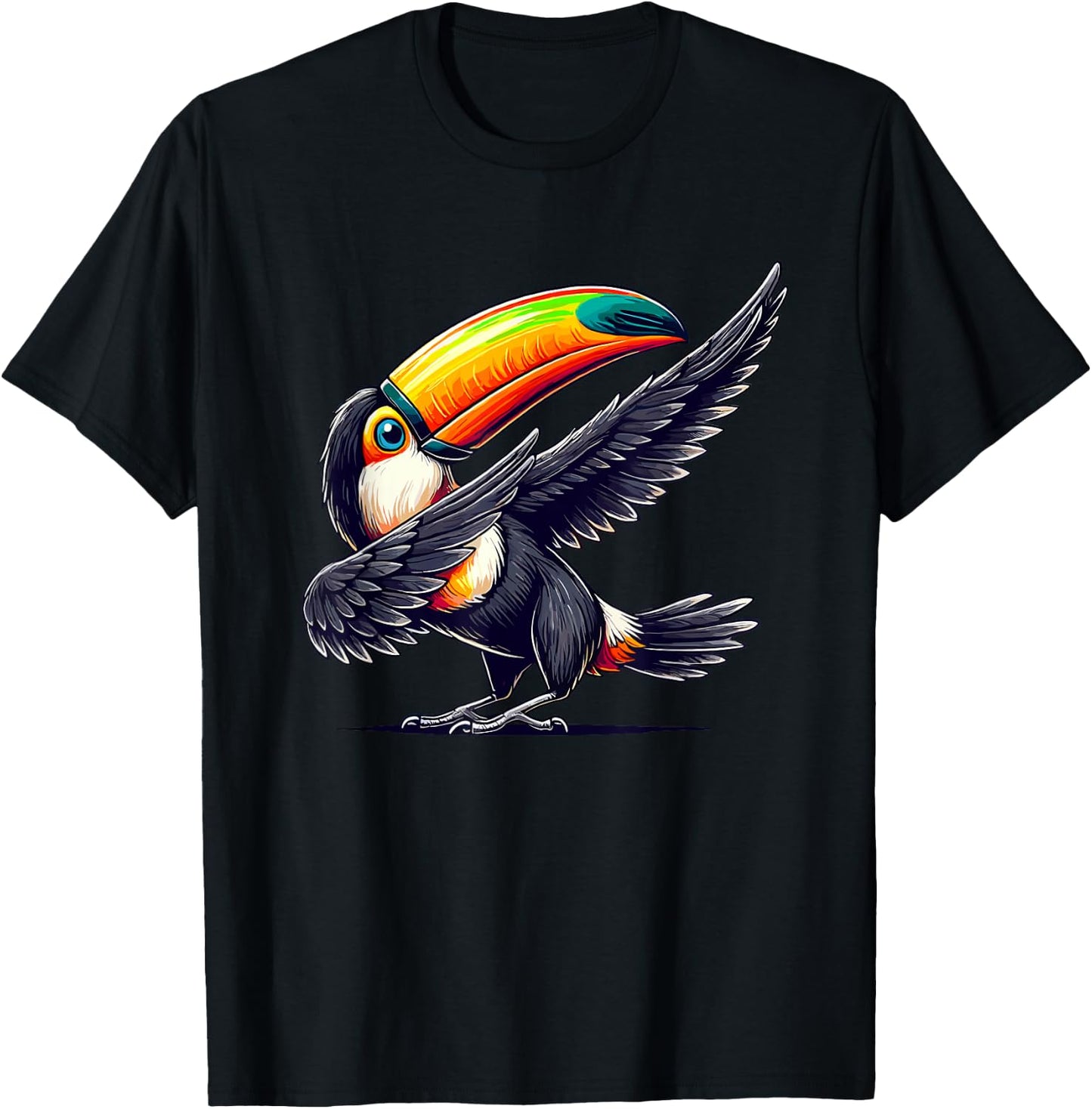 Toucan Dabbing | Tropical Bird, For Kids & Cute Toucan T-Shirt - T-Shirt | Black