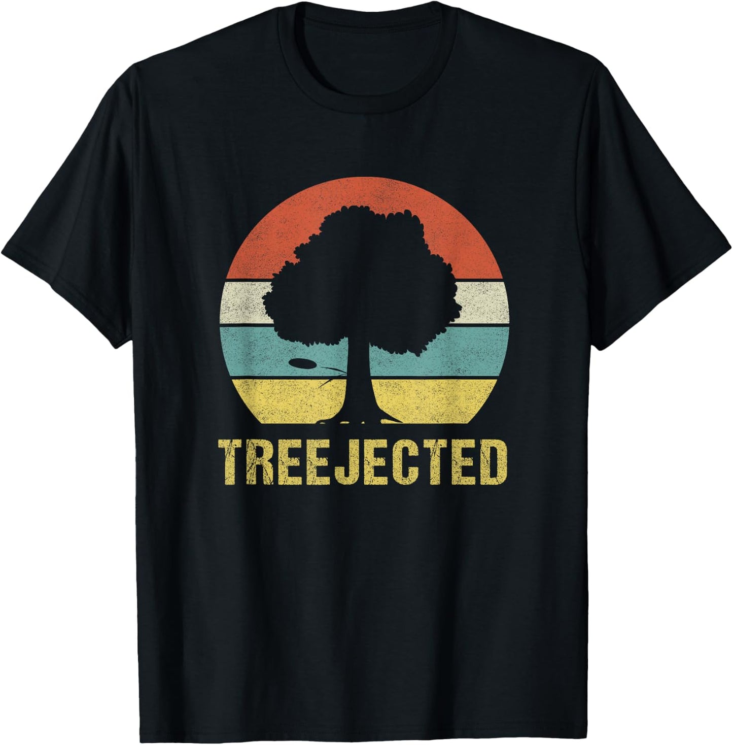 Disc Golf Treejected Design for a Disc-Golf Player T-Shirt - T-Shirt | Black