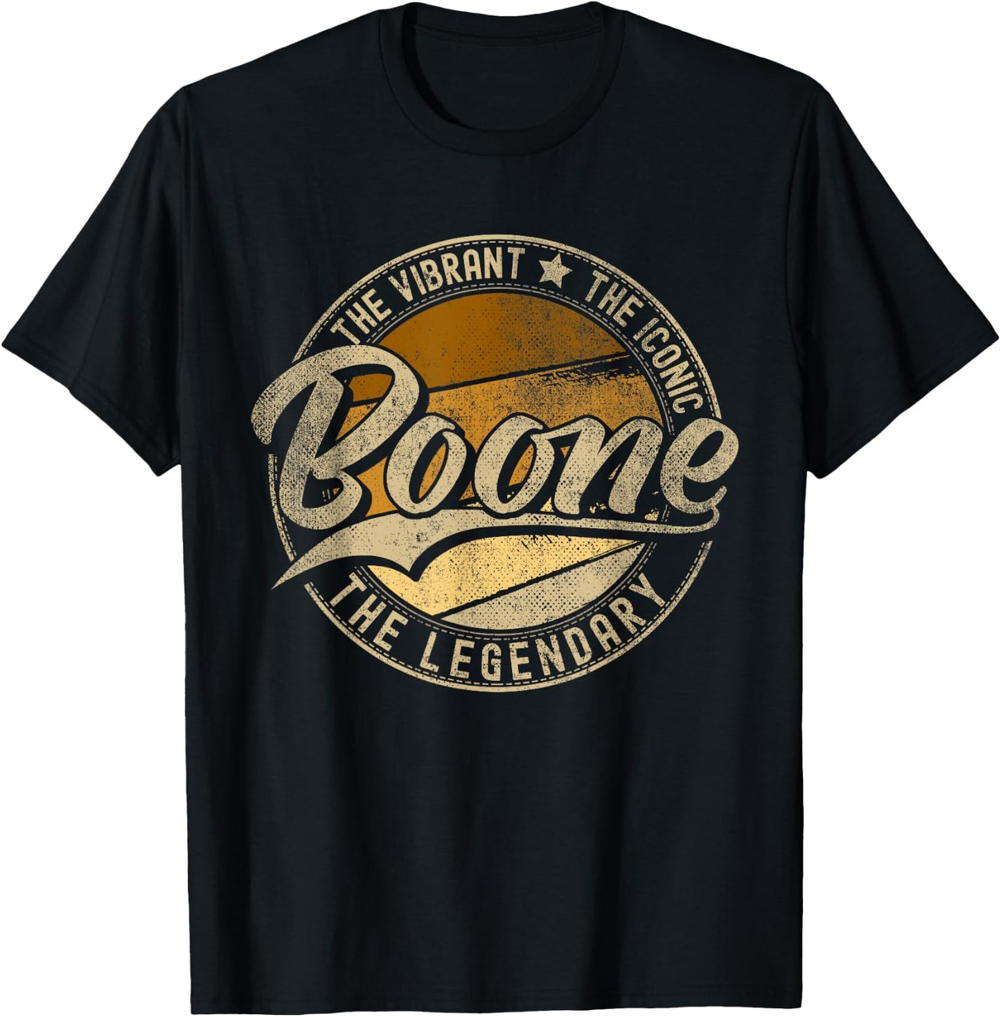 Boone IA | Iowa | Vintage Distressed T-Shirt - T-Shirt | Black