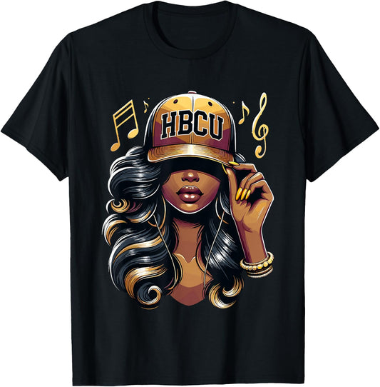 Beautiful Black Women HBCU T-Shirt - T-Shirt | Black