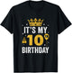 It's My 10Th Birthday Idea For 10 Years Boys And Girls T-Shirt - T-Shirt | Black