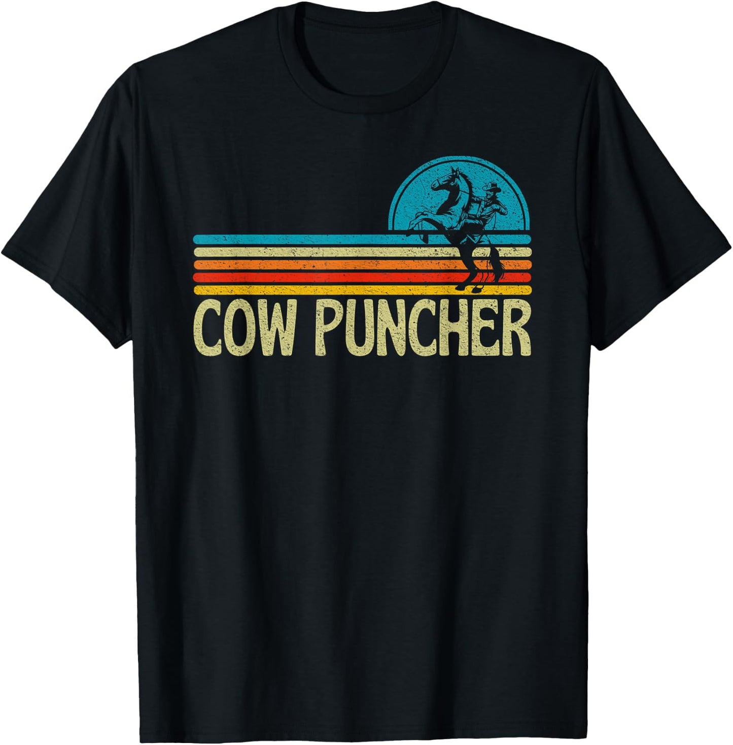 Funny Western Cow Puncher Cowboy Country T-Shirt - T-Shirt | Black