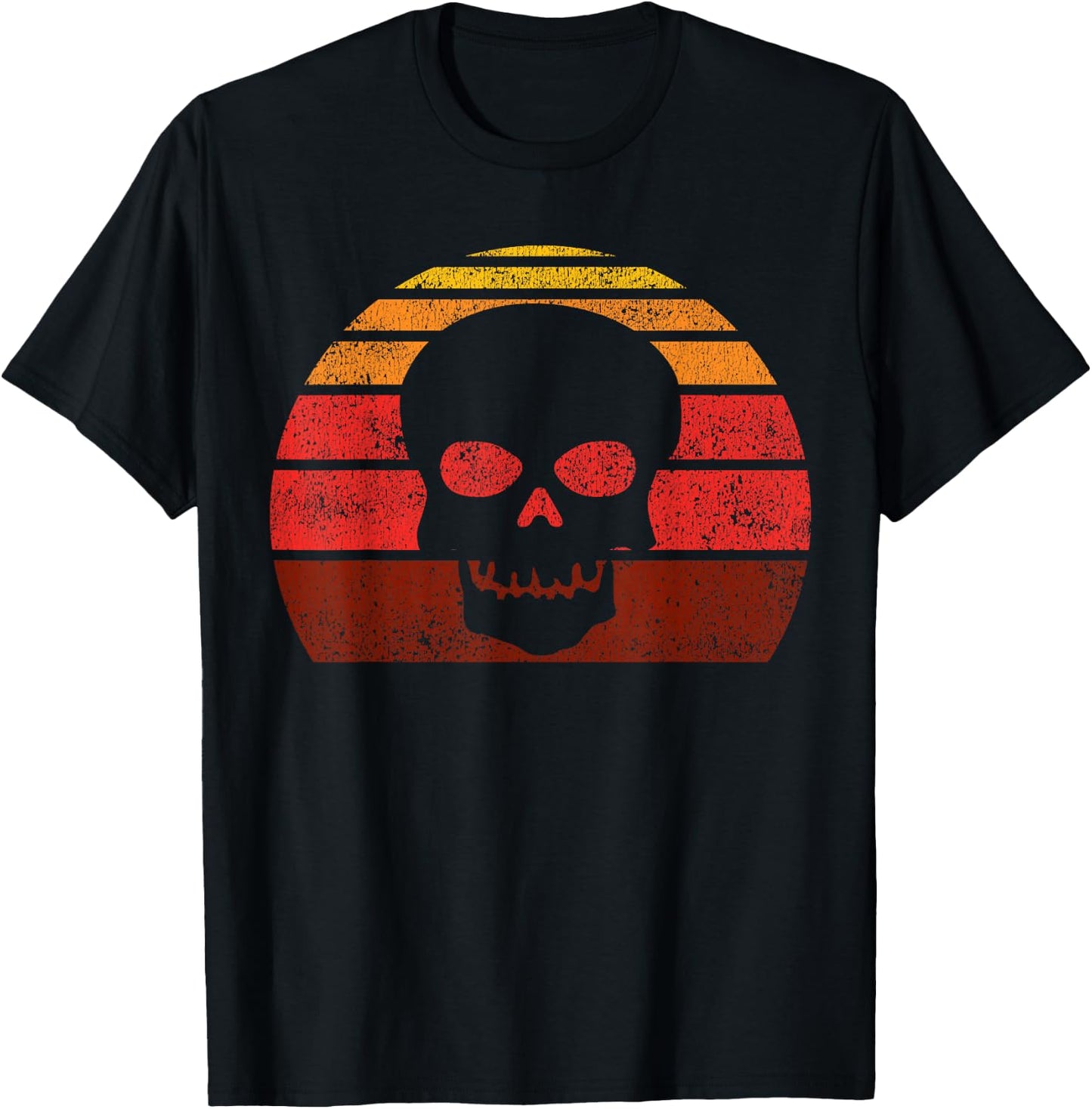Retro Vintage Skull Tattoo Art Halloween Gift Men Women T-Shirt - T-Shirt | Black