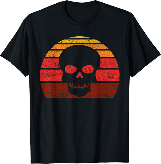Retro Vintage Skull Tattoo Art Halloween Gift Men Women T-Shirt - T-Shirt | Black