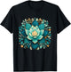 Elegant Lotus Flower for Yoga Fans Floral Aesthetic Design T-Shirt - T-Shirt | Black