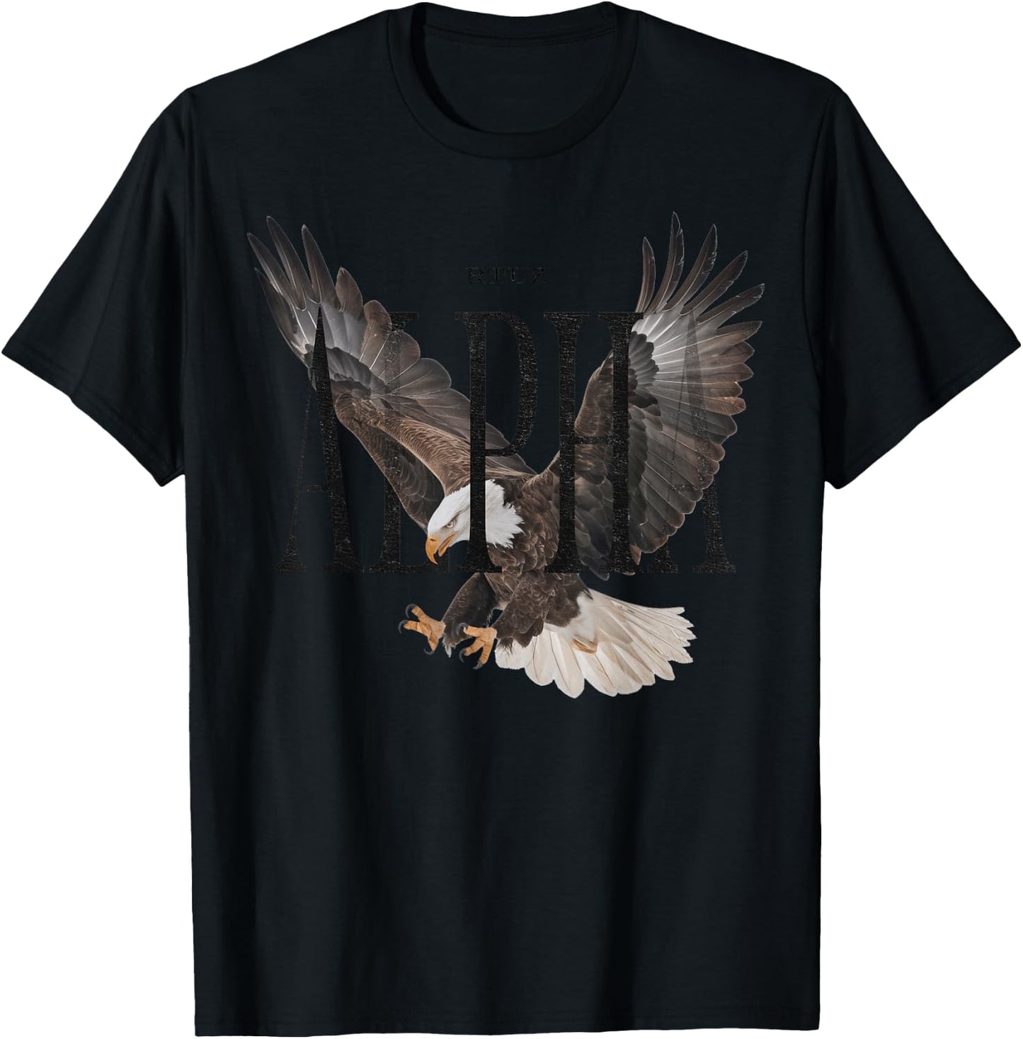 Hip Hop Vintage Retro Hipster Edgy Urban Streetwear Eagle T-Shirt - T-Shirt | Black