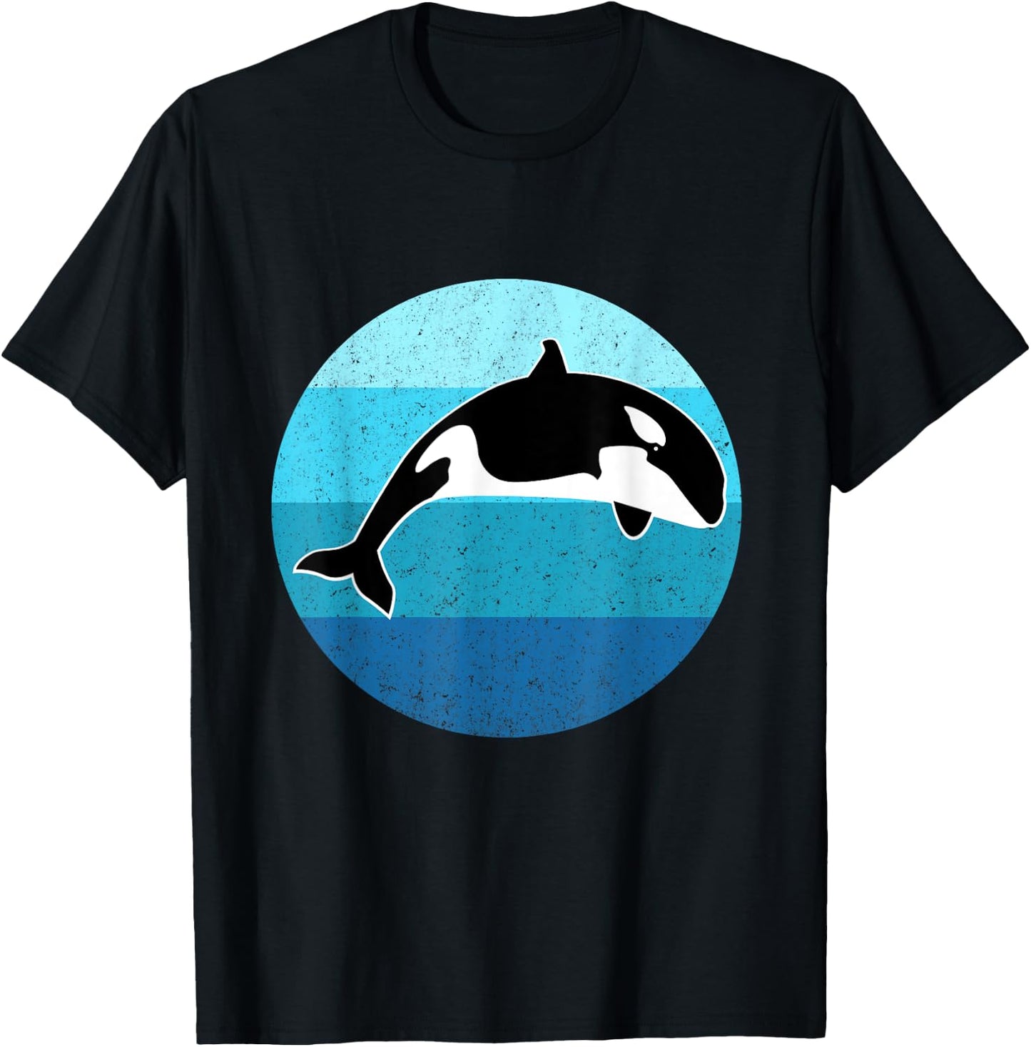 Orca Whale Whale Ocean Animal Retro Cetacean Lover T-Shirt - T-Shirt | Black