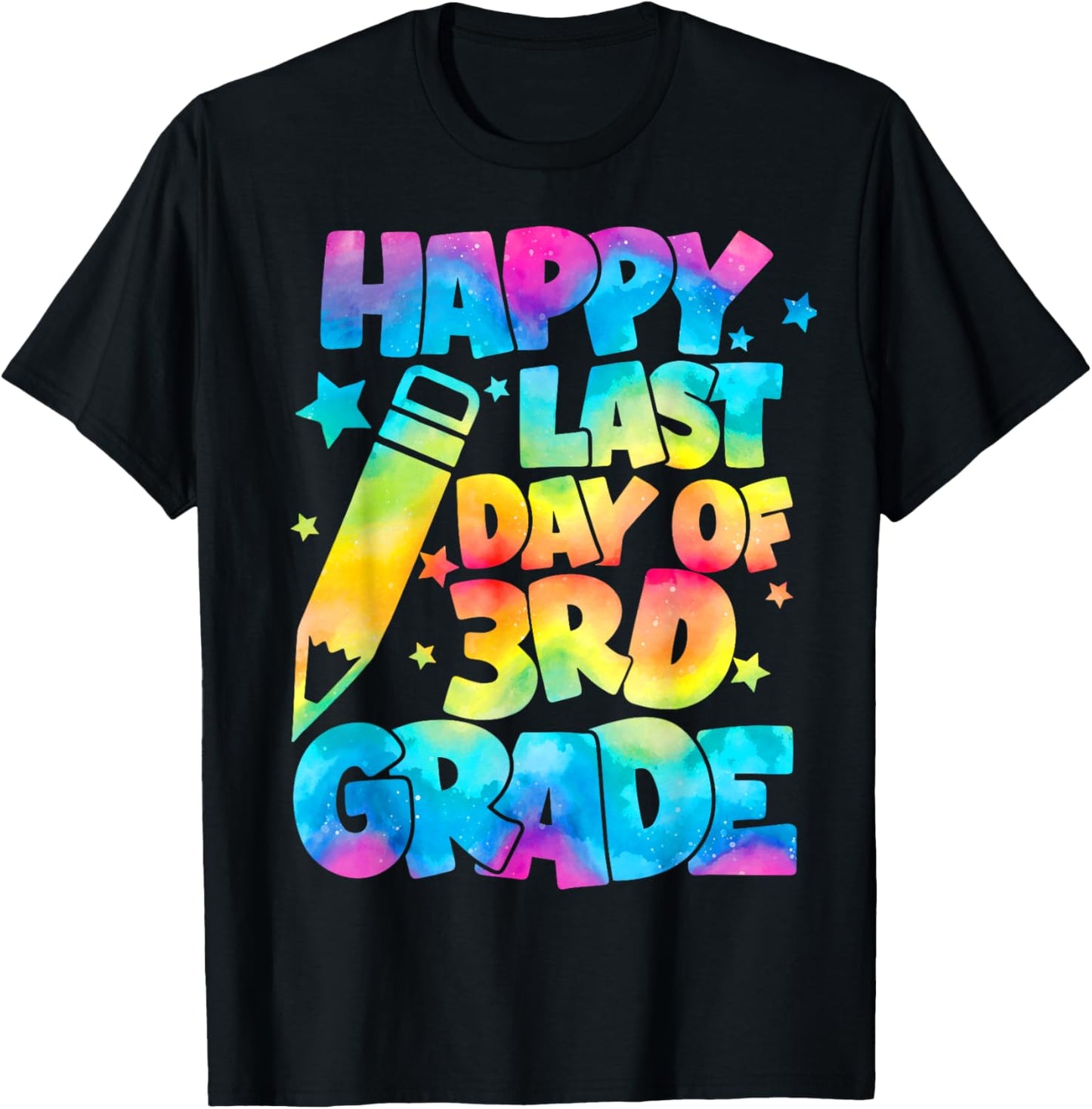 Happy Last Day of Third 3rd Grade Teacher Student Graduation T-Shirt - T-Shirt | Black