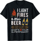 Funny Camper Gift Happy Camping Beer Lover Camp Vacation T-Shirt - T-Shirt | Black