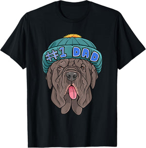 Neapolitan Mastiff #1 Dad Beanie Father's Day Dog T-Shirt - T-Shirt | Black