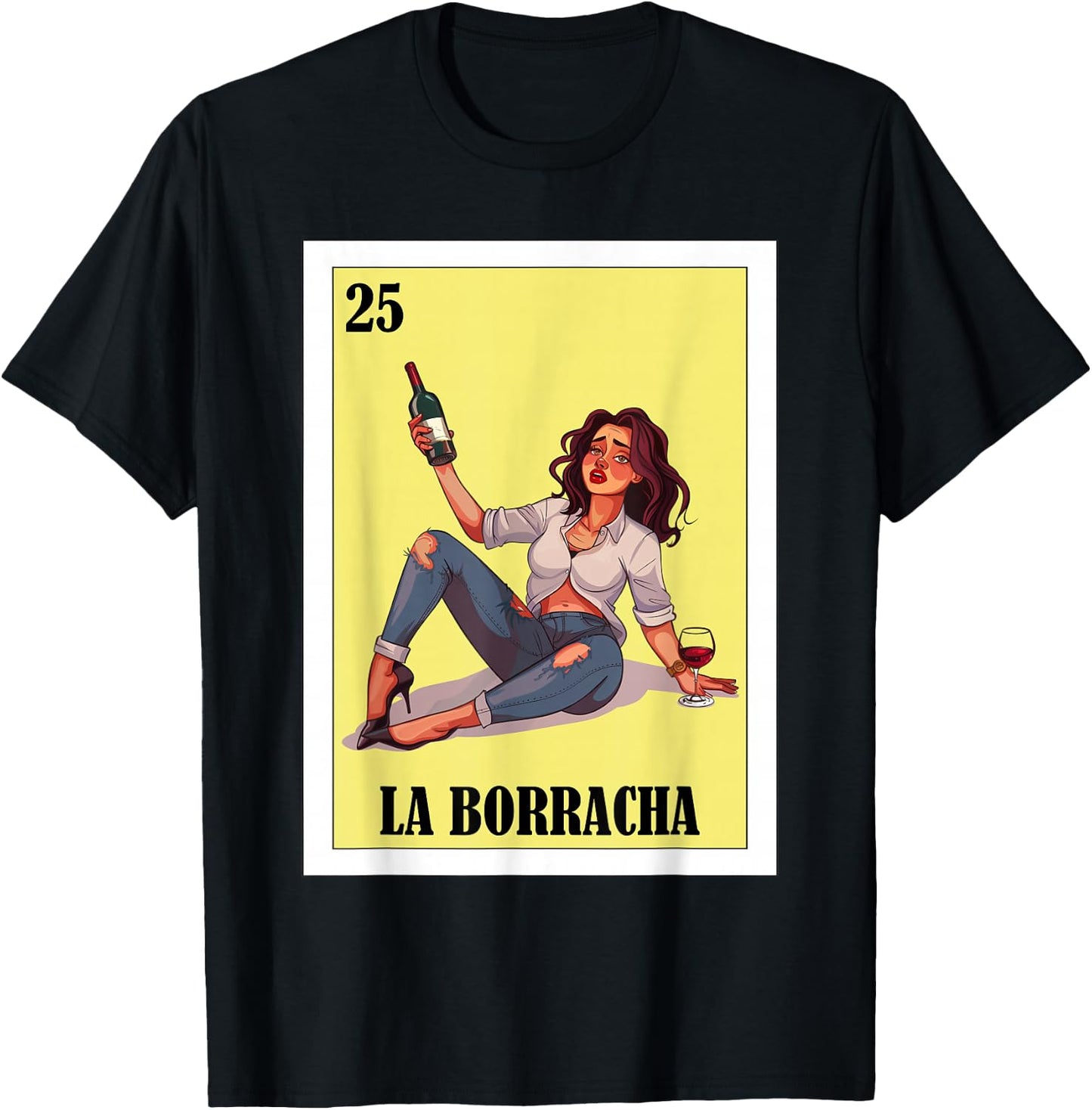 Funny Mexican Design for Parties - La Borracha T-Shirt - T-Shirt | Black