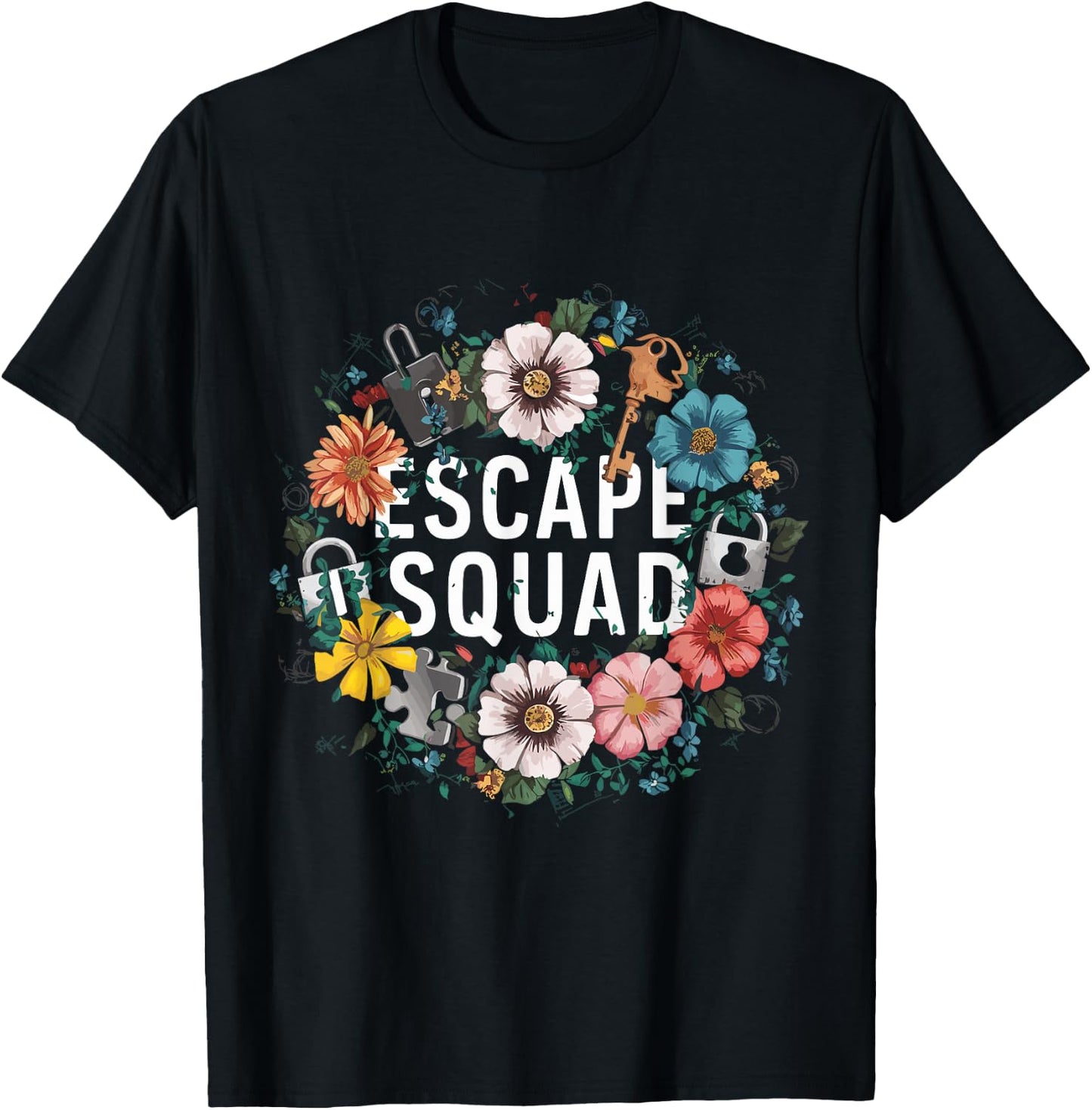 Escape Room Birthday Party Matching Group Outfits - Escape T-Shirt - T-Shirt | Black