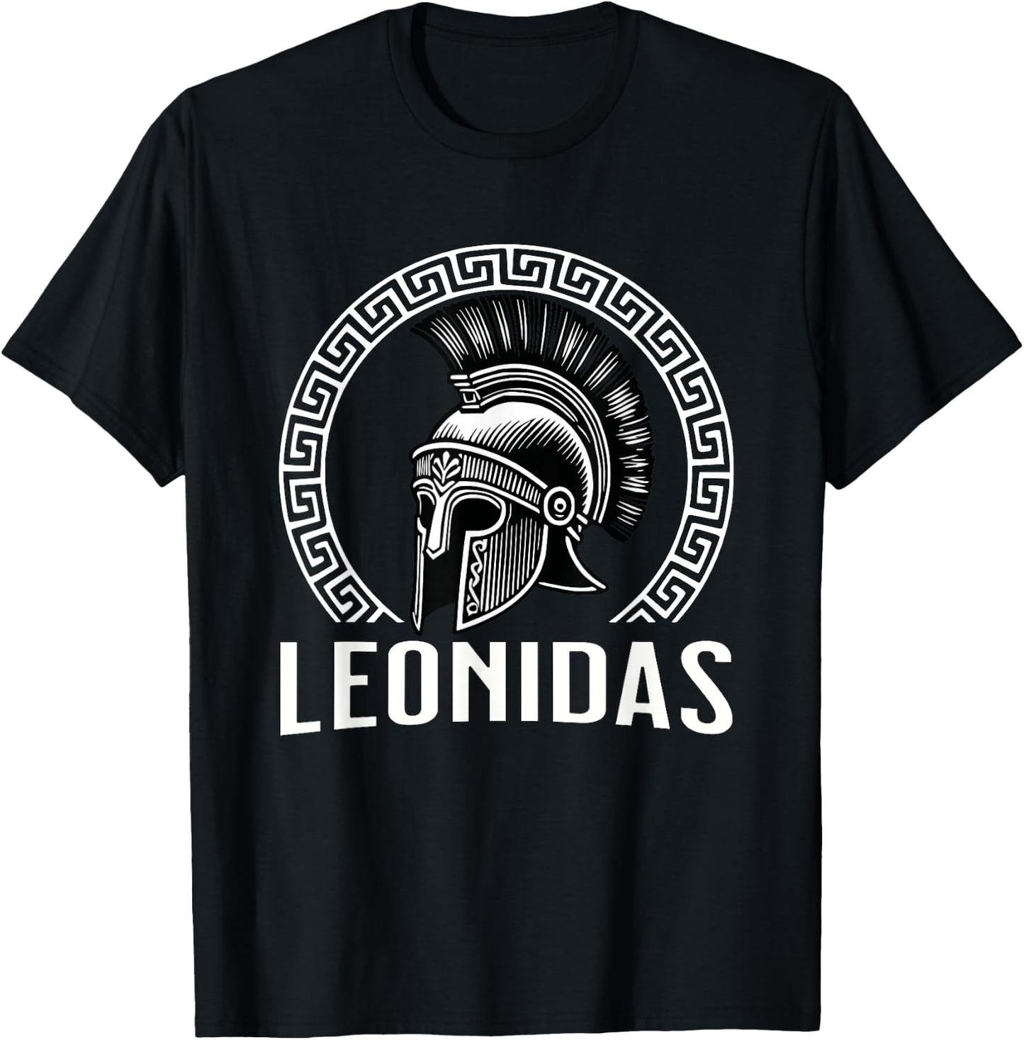 Leonidas King of Sparta Ancient Spartan Helmet T-Shirt - T-Shirt | Black