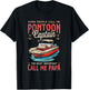 Some People Call Me Pontoon Captain Papa Pantoon Captain T-Shirt - T-Shirt | Black
