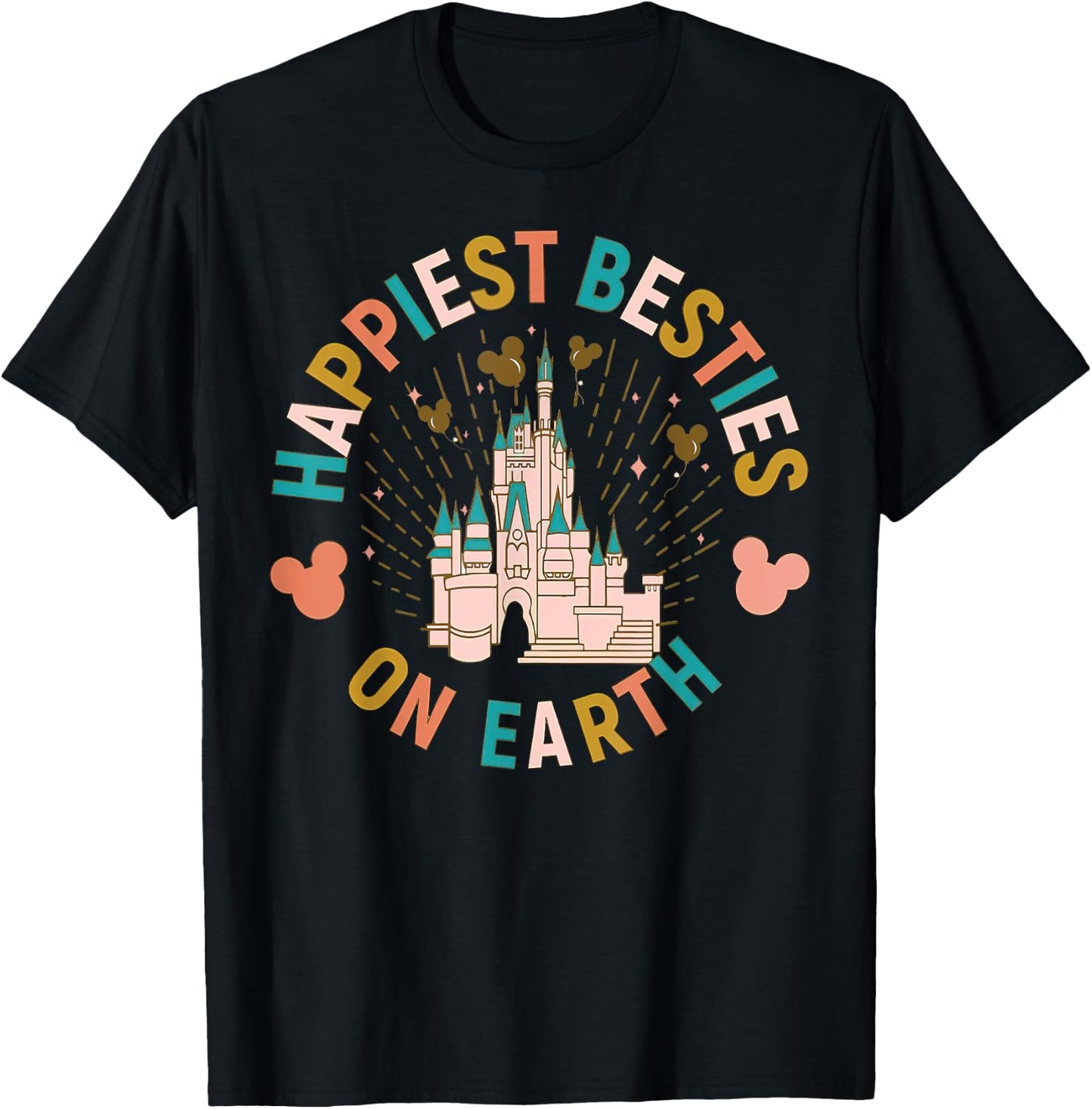 Happiest Besties On Earth T-Shirt - T-Shirt | Black