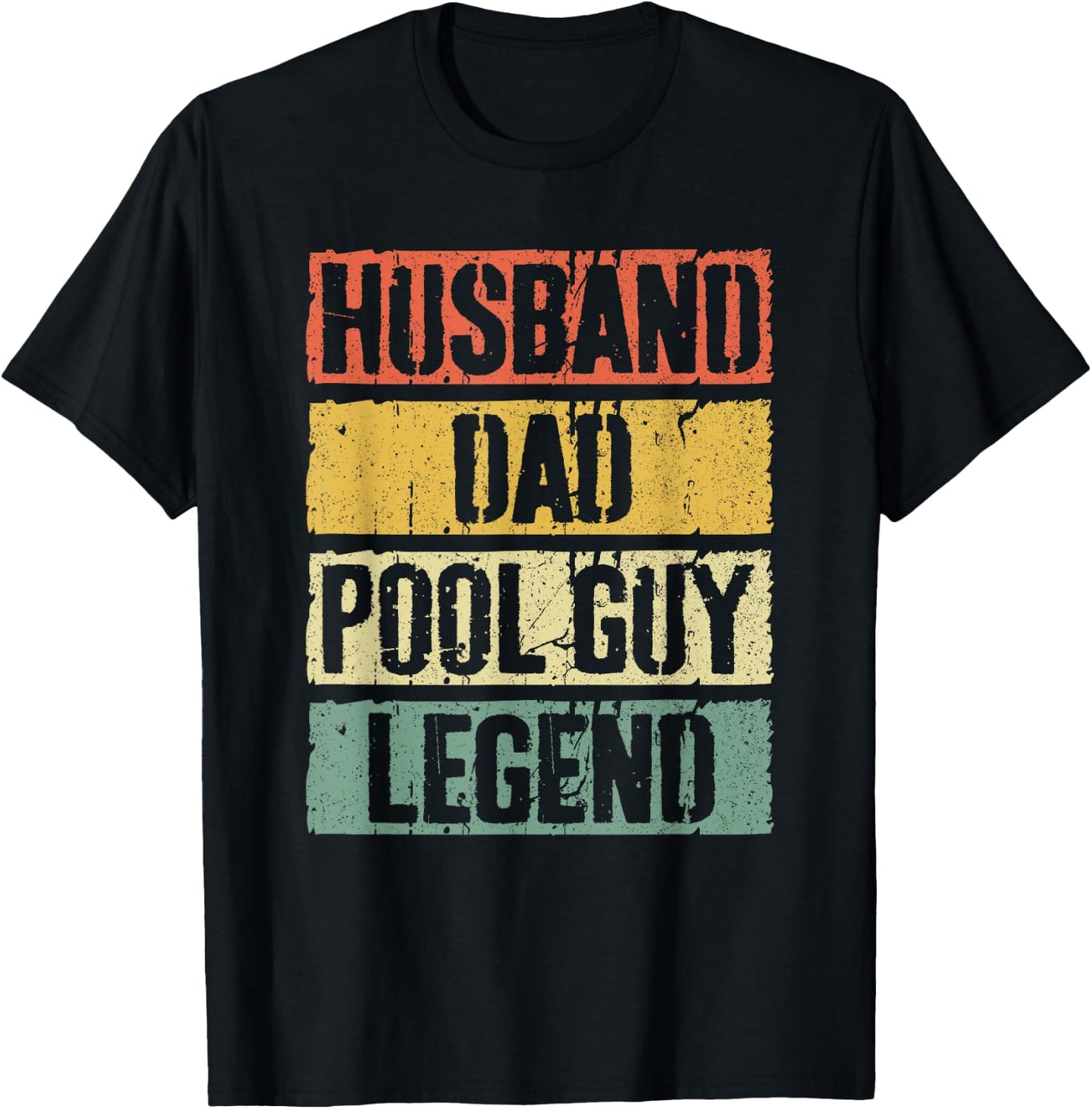 Husband Dad Pool Guy Legend Shirt Men Fathers Day T-Shirt - T-Shirt | Black