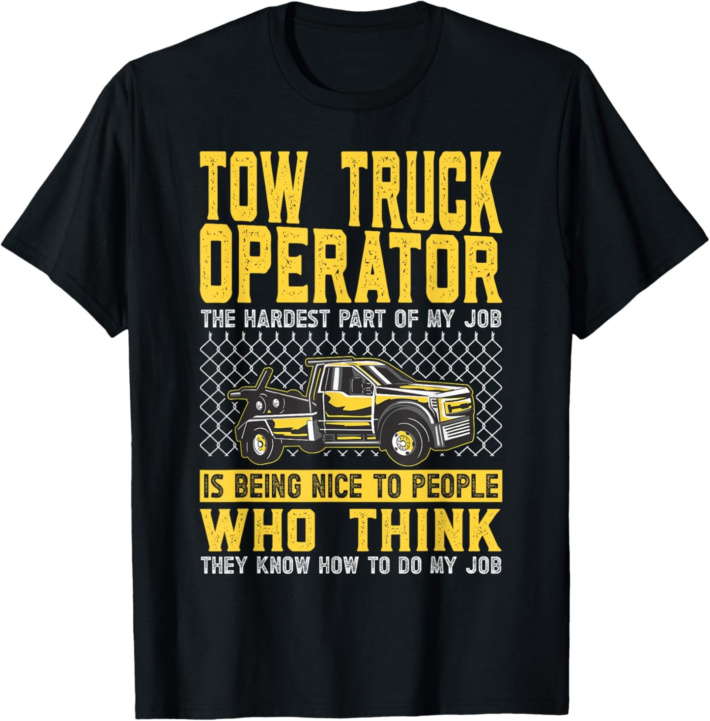 Tow Truck Driver T-Shirt - T-Shirt | Black