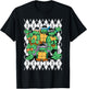 TMNT Ninja Turtles Ugly Christmas Sweater T-Shirt - T-Shirt | Black