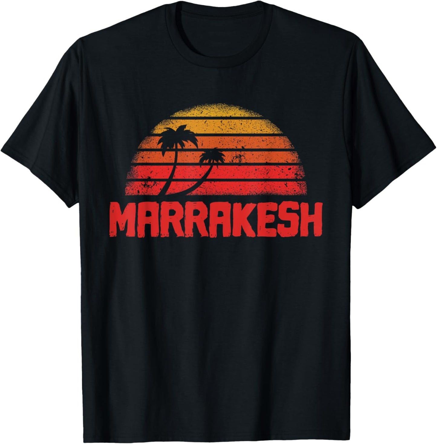 Marrakesh Vintage Retro 70s Throwback T-Shirt - T-Shirt | Black