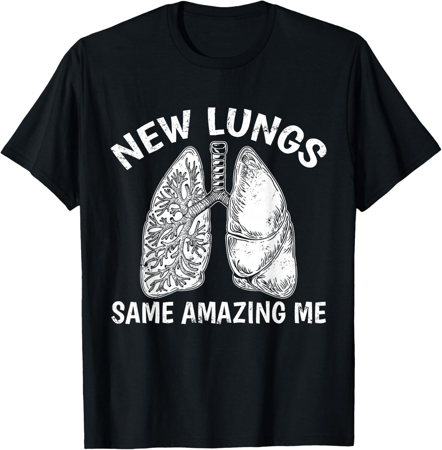 Lung Transplant Contains Recycled Parts Organ Recipient T-Shirt - T-Shirt | Black