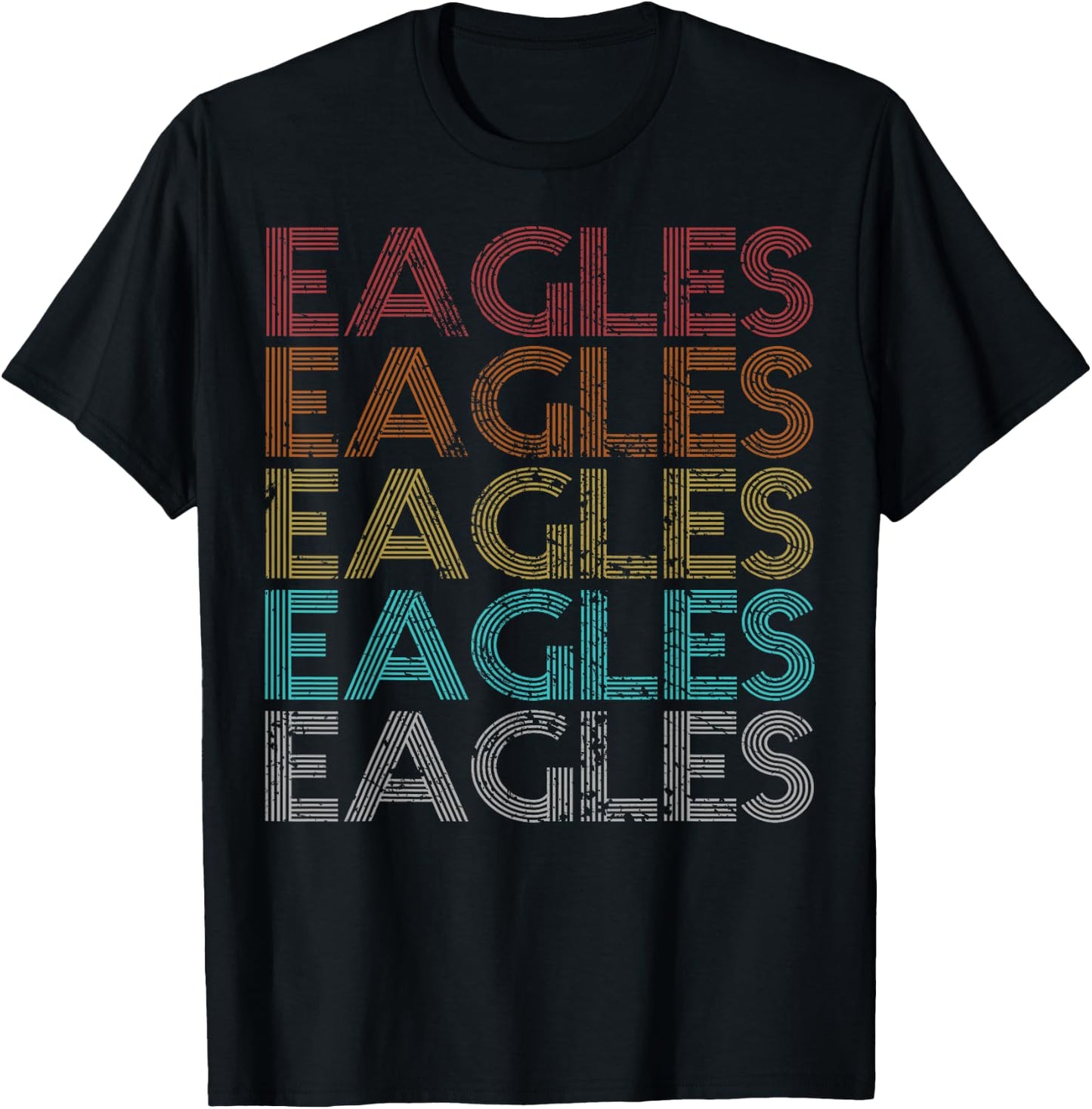 Retro Vintage Eagles T-Shirt - T-Shirt | Black